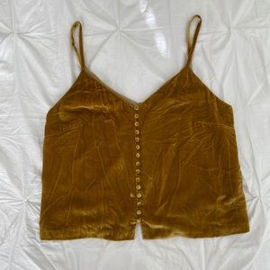 MADEWELL Gold Suede Tank